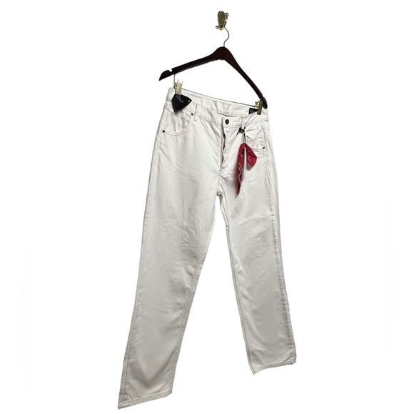 NWT 10.11 STUDIOS Elisa Ingenue Mid-Rise Straight Jean White 28 - Picture 7 of 11